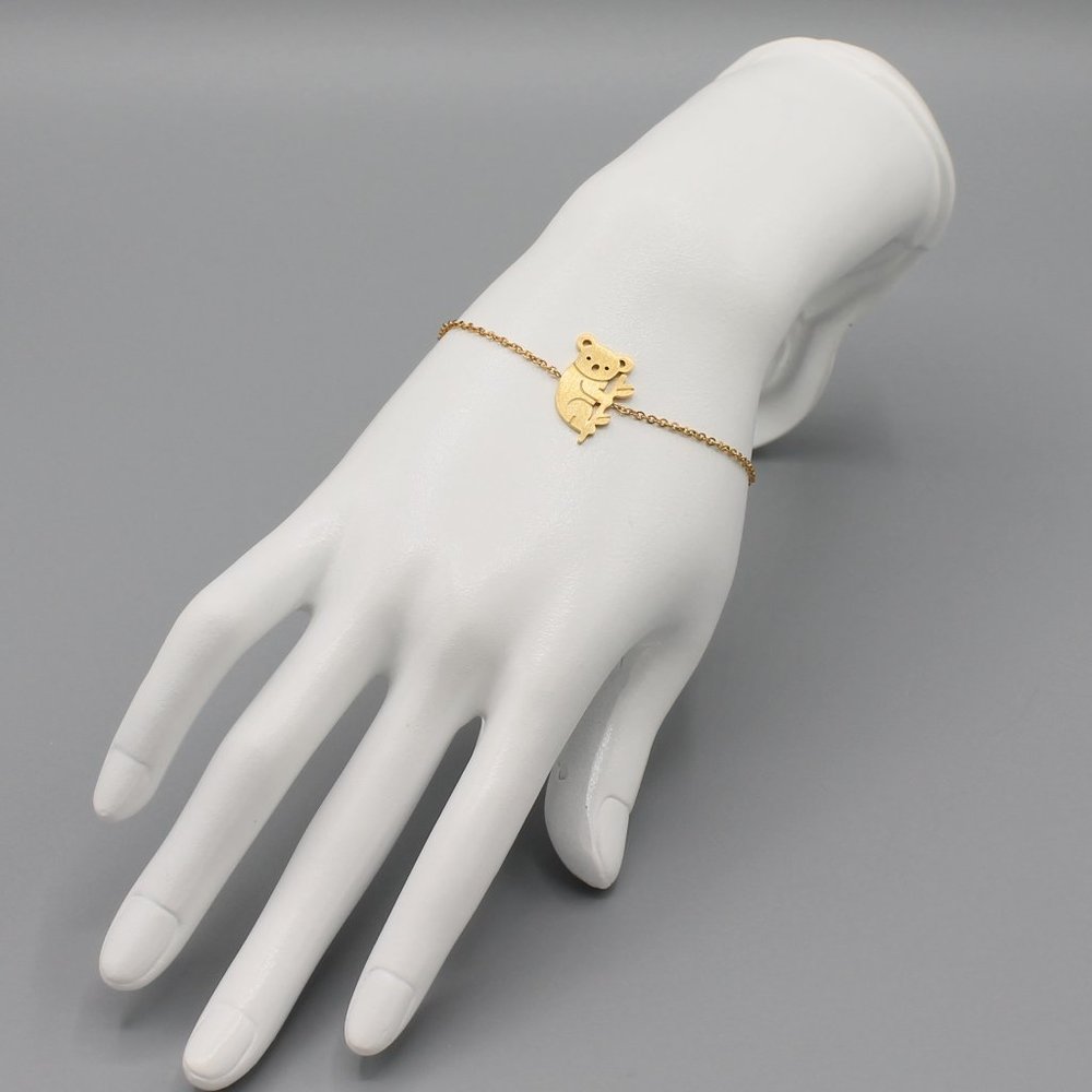 Koala adorable animal bracelet adjustable gold - Picture 2 of 5